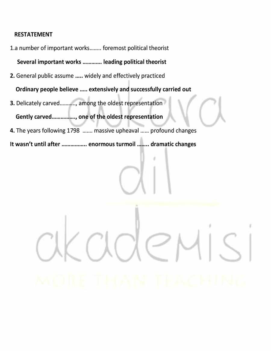restatement